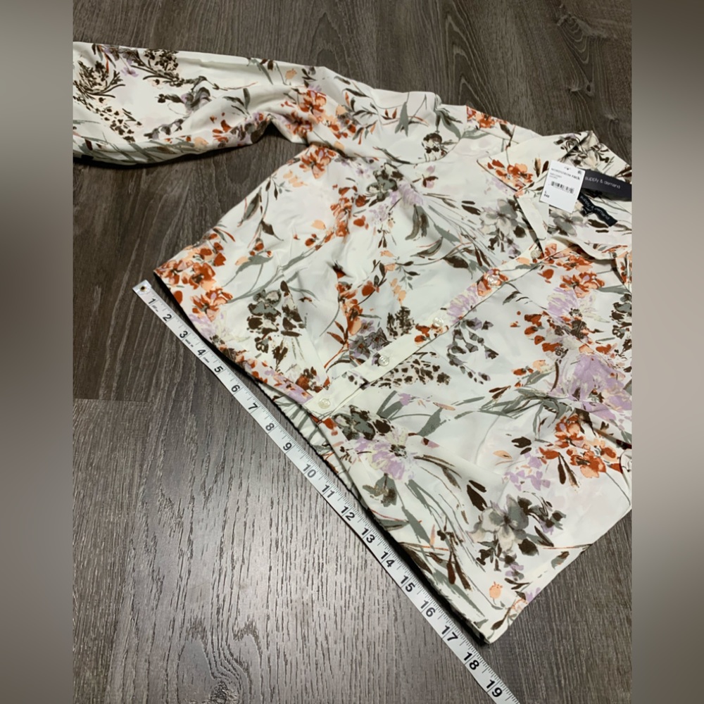 Supply & Demand “Quincy” Floral Blouse / Top Cottagecore Romantic.  Sz L.   NWT! - Picture 8 of 11